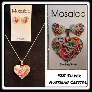 NWT Mosaico Austrian Crystal necklace & earrings 💕💕 new line! 💕💕